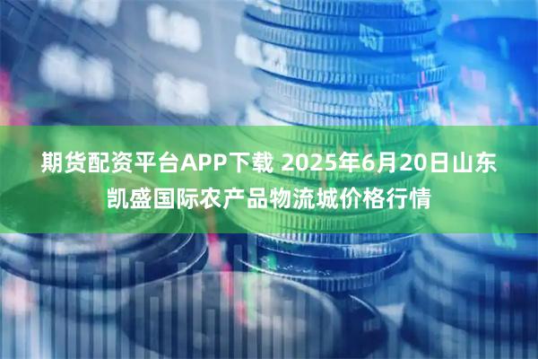 期货配资平台APP下载 2025年6月20日山东凯盛国际农产品物流城价格行情