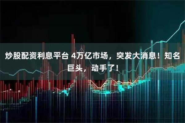 炒股配资利息平台 4万亿市场，突发大消息！知名巨头，动手了！